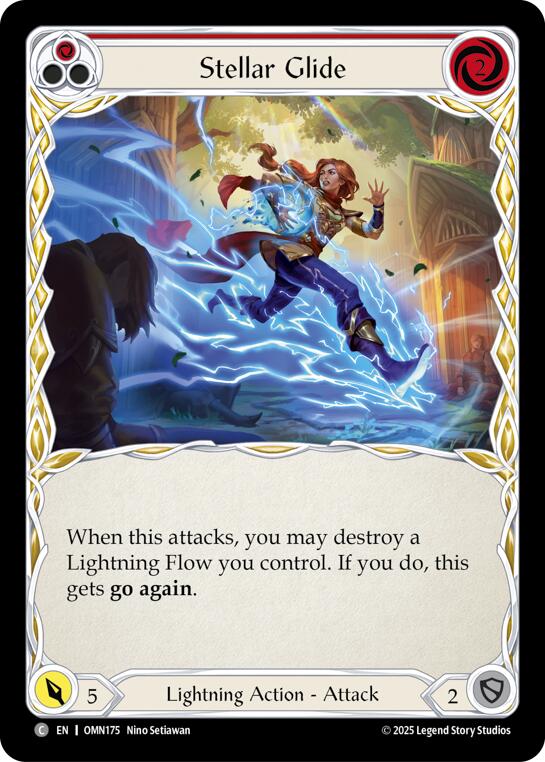 Stellar Glide (Red) [OMN175] (Omens of the Third Age)  Rainbow Foil | Magic Magpie