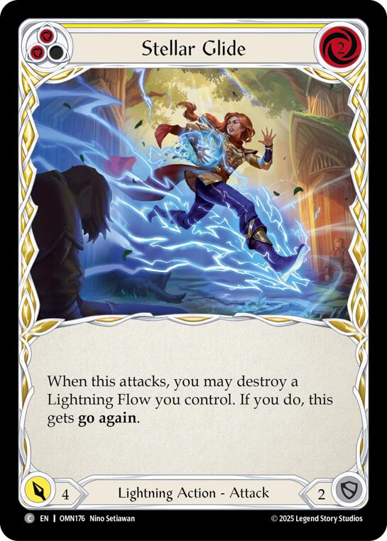 Stellar Glide (Yellow) [OMN176] (Omens of the Third Age)  Rainbow Foil | Magic Magpie