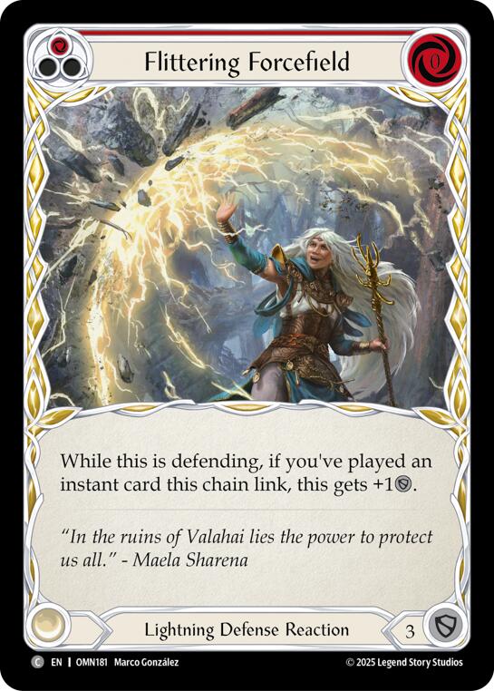 Flittering Forcefield (Red) [OMN181] (Omens of the Third Age) | Magic Magpie