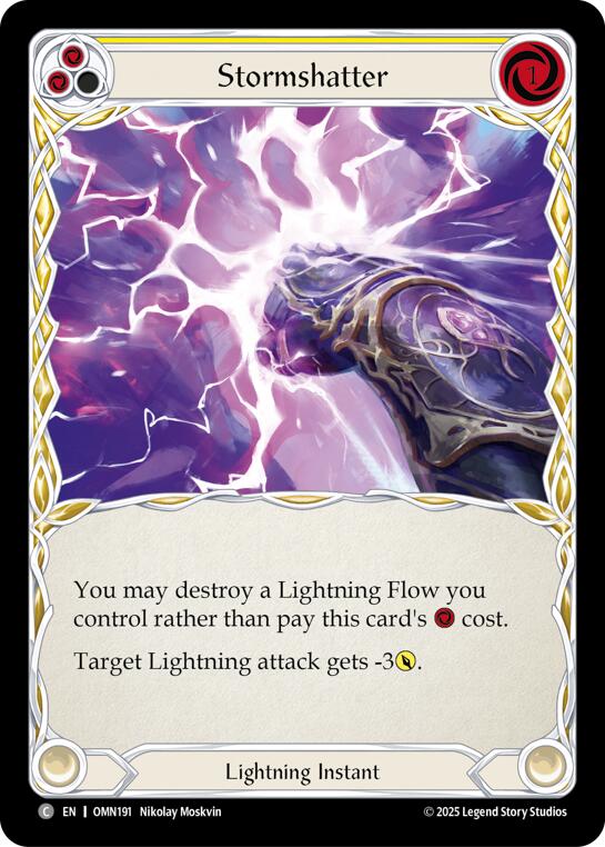 Stormshatter (Yellow) [OMN191] (Omens of the Third Age)  Rainbow Foil | Magic Magpie