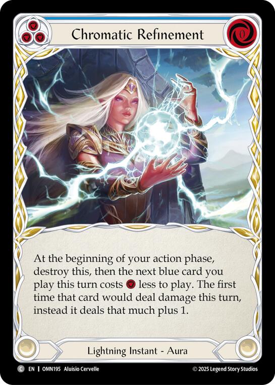 Chromatic Refinement (Blue) [OMN195] (Omens of the Third Age)  Rainbow Foil | Magic Magpie