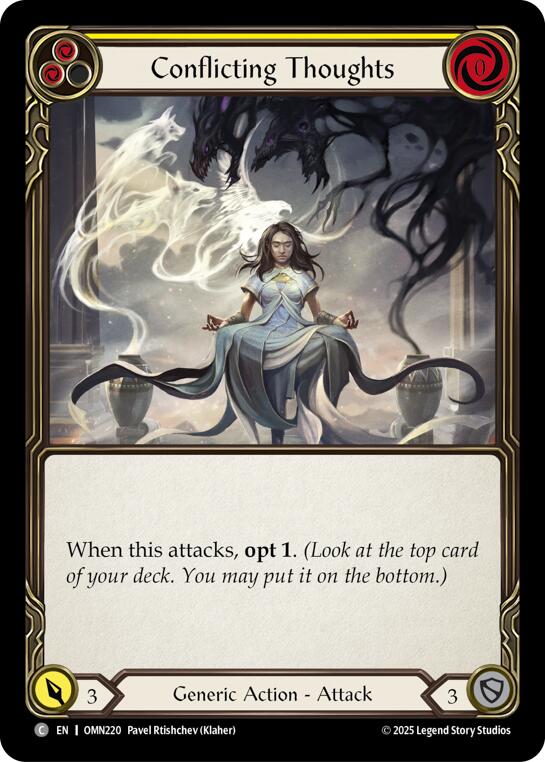Conflicting Thoughts (Yellow) [OMN220] (Omens of the Third Age) | Magic Magpie