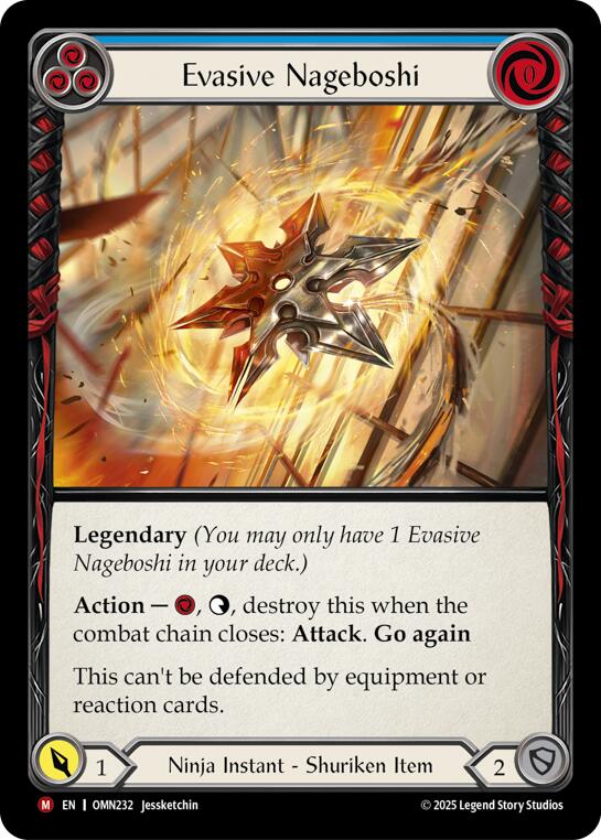 Evasive Nageboshi (Blue) [OMN232] (Omens of the Third Age)  Cold Foil | Magic Magpie