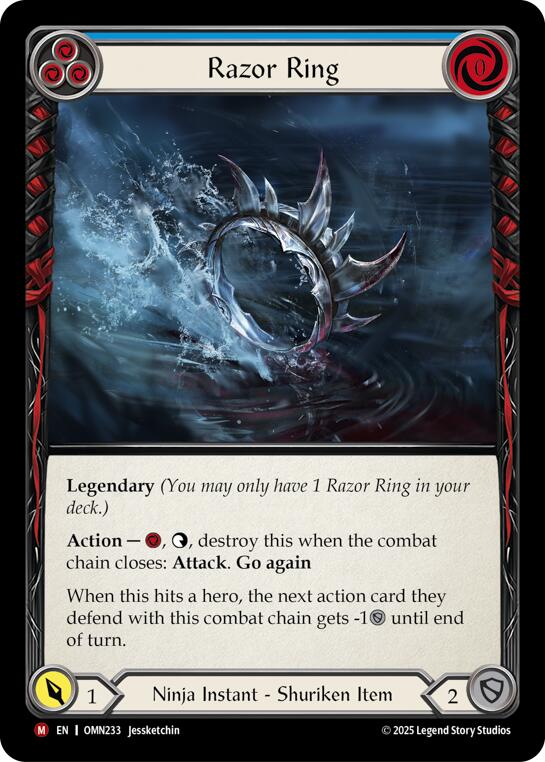 Razor Ring (Blue) [OMN233] (Omens of the Third Age) | Magic Magpie