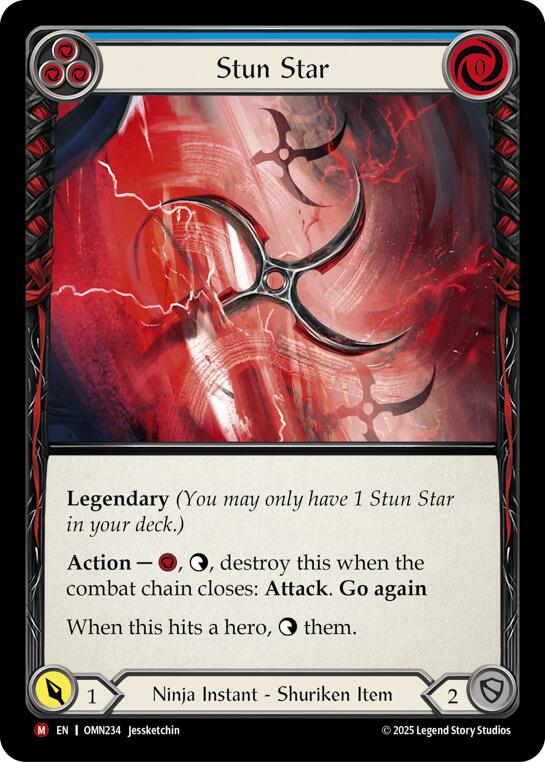 Stun Star (Blue) [OMN234] (Omens of the Third Age)  Cold Foil | Magic Magpie