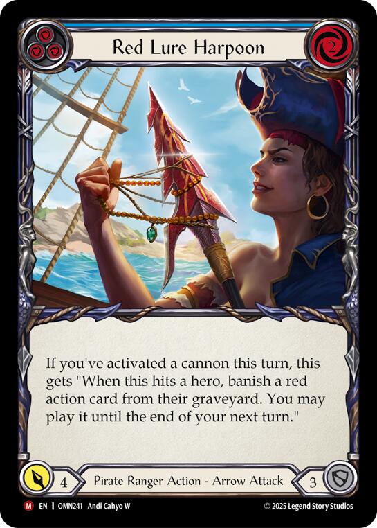 Red Lure Harpoon (Blue) [OMN241] (Omens of the Third Age)  Rainbow Foil | Magic Magpie