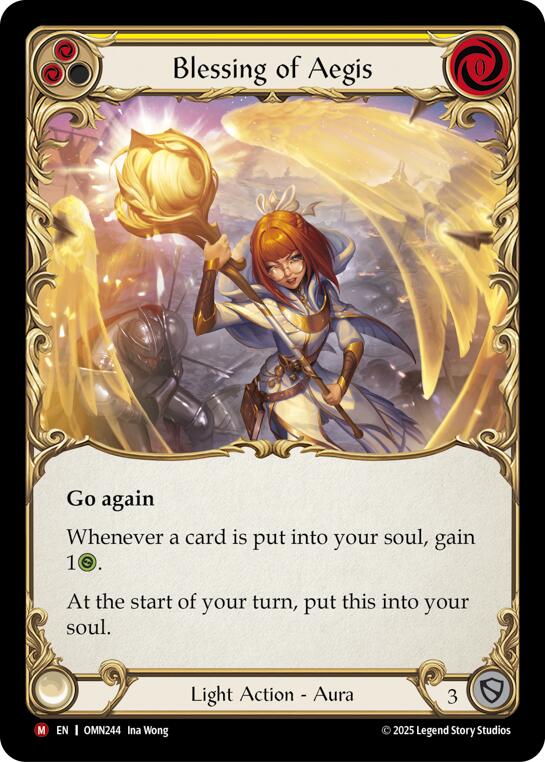 Blessing Of Aegis (Yellow) [OMN244] (Omens of the Third Age) | Magic Magpie