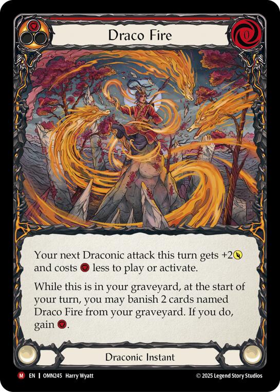 Draco Fire (Red) [OMN245] (Omens of the Third Age)  Rainbow Foil | Magic Magpie