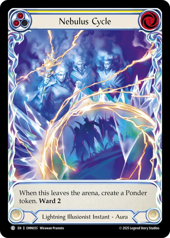 Nebulus Cycle (Yellow) (Extended Art) [OMN035] (Omens of the Third Age)  Cold Foil | Magic Magpie