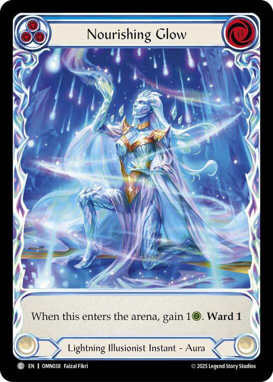 Nourishing Glow (Blue) (Extended Art) [OMN038] (Omens of the Third Age)  Cold Foil | Magic Magpie