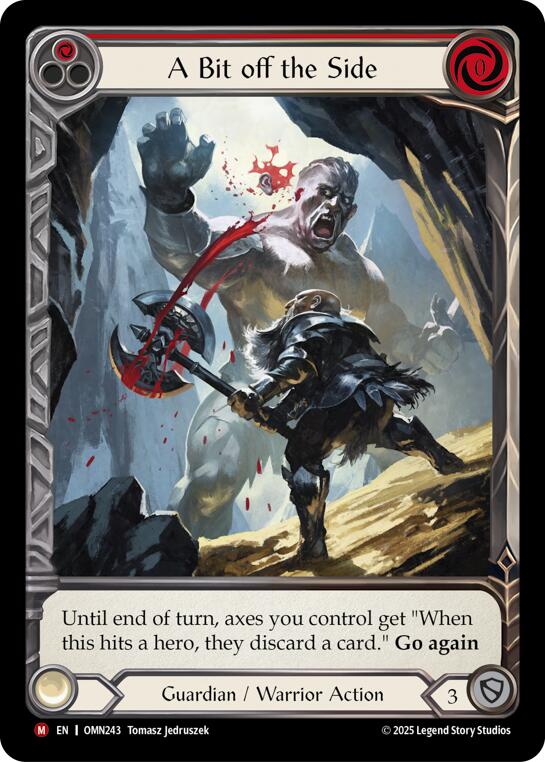 A Bit Off The Side (Red) (Extended Art) [OMN243] (Omens of the Third Age)  Cold Foil | Magic Magpie