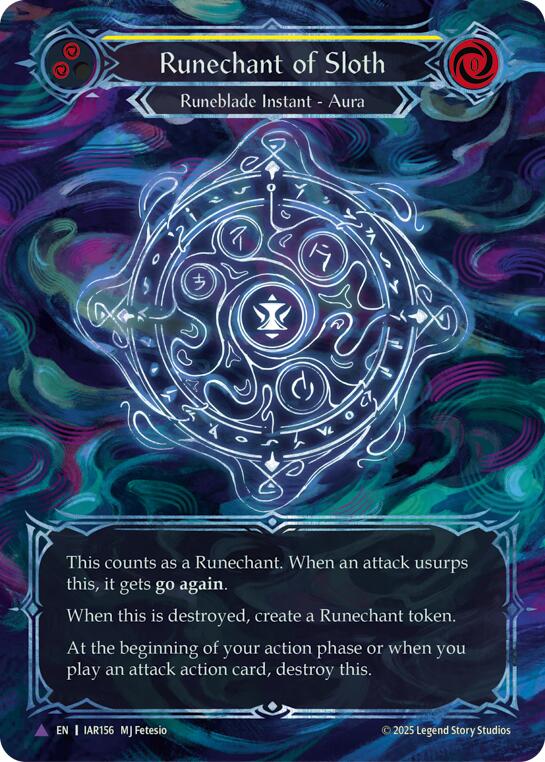 Runechant of Sloth (Yellow) (Marvel) [IAR156-MV] (Omens of the Third Age)  Cold Foil | Magic Magpie
