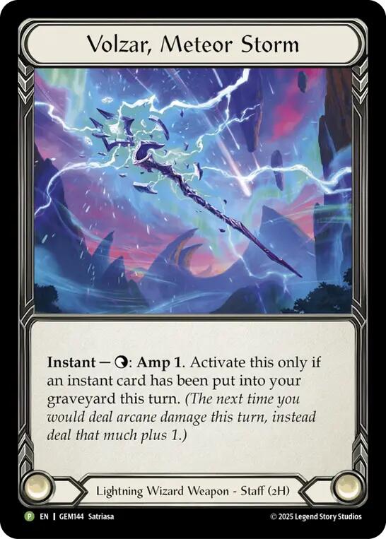 Volzar, Meteor Storm [GEM144-CF] (GEM Pack 5)  Cold Foil | Magic Magpie