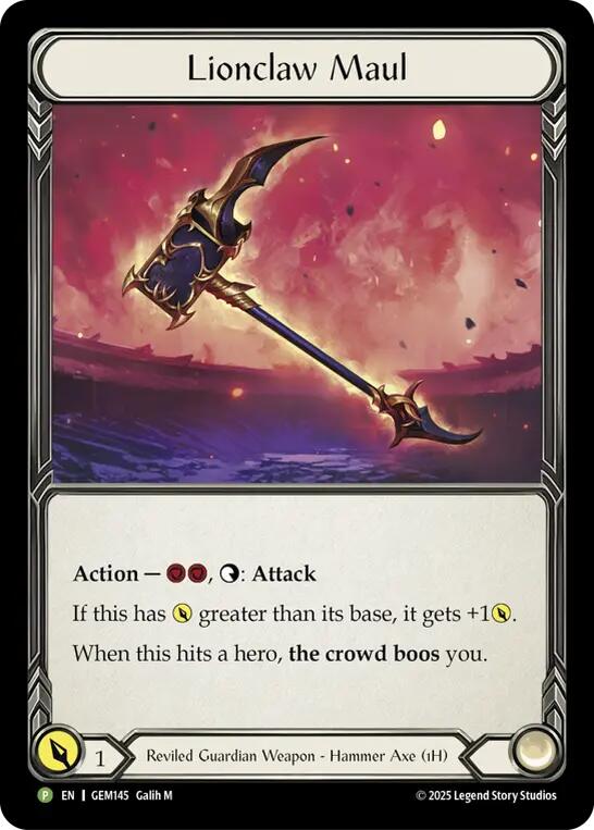 Lionclaw Maul [GEM145-CF] (GEM Pack 5)  Cold Foil | Magic Magpie