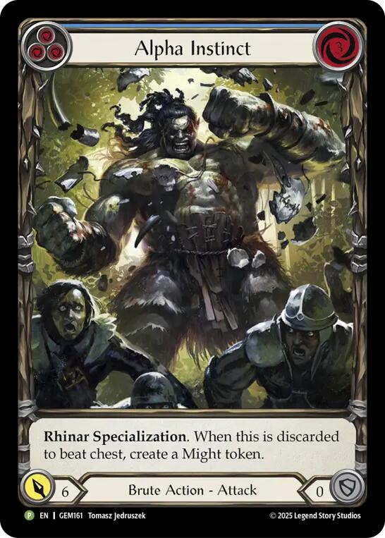 Alpha Instinct (Blue) [GEM161-RF] (GEM Pack 5)  Rainbow Foil | Magic Magpie