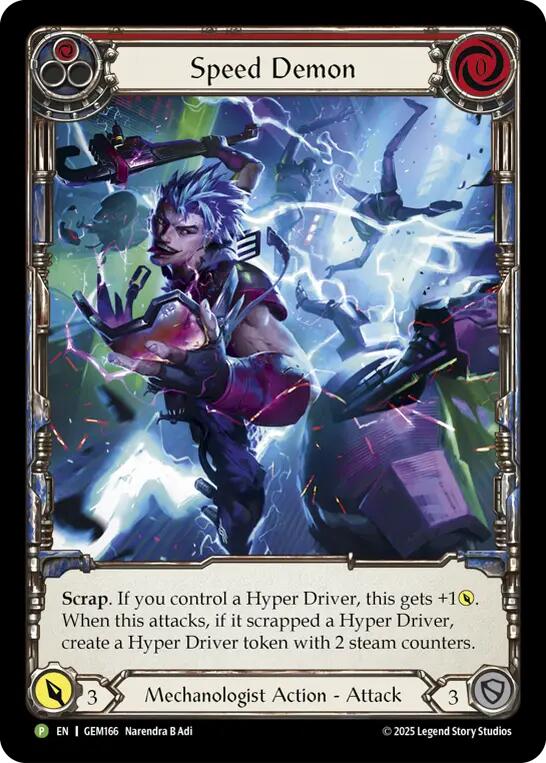 Speed Demon (Red) [GEM166] (Gem Pack 5)  Rainbow Foil | Magic Magpie
