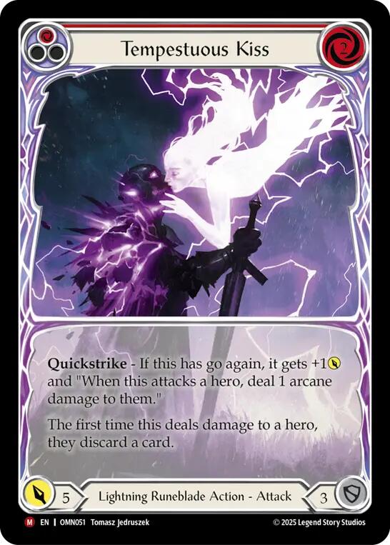 Tempestuous Kiss (Extended Art) [OMN051] (Omens of the Third Age)  Cold Foil | Magic Magpie