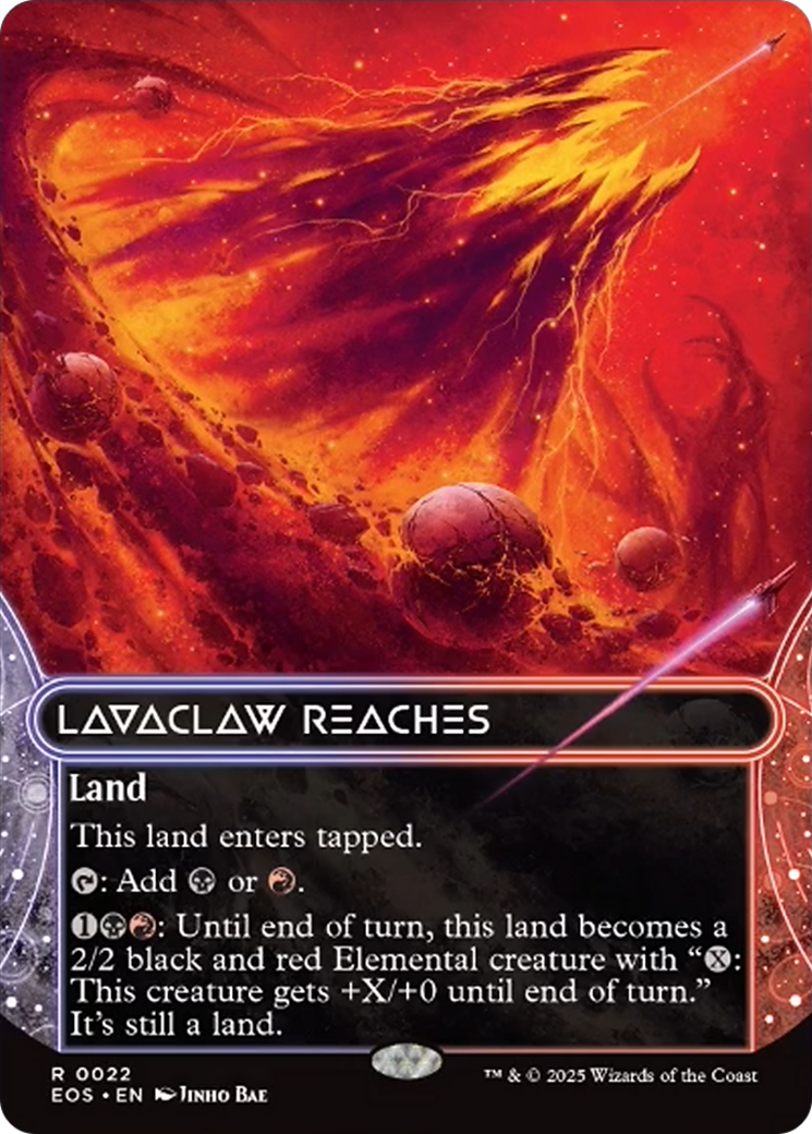 Lavaclaw Reaches (0022) (Borderless) [Edge of Eternities: Stellar Sights] | Magic Magpie