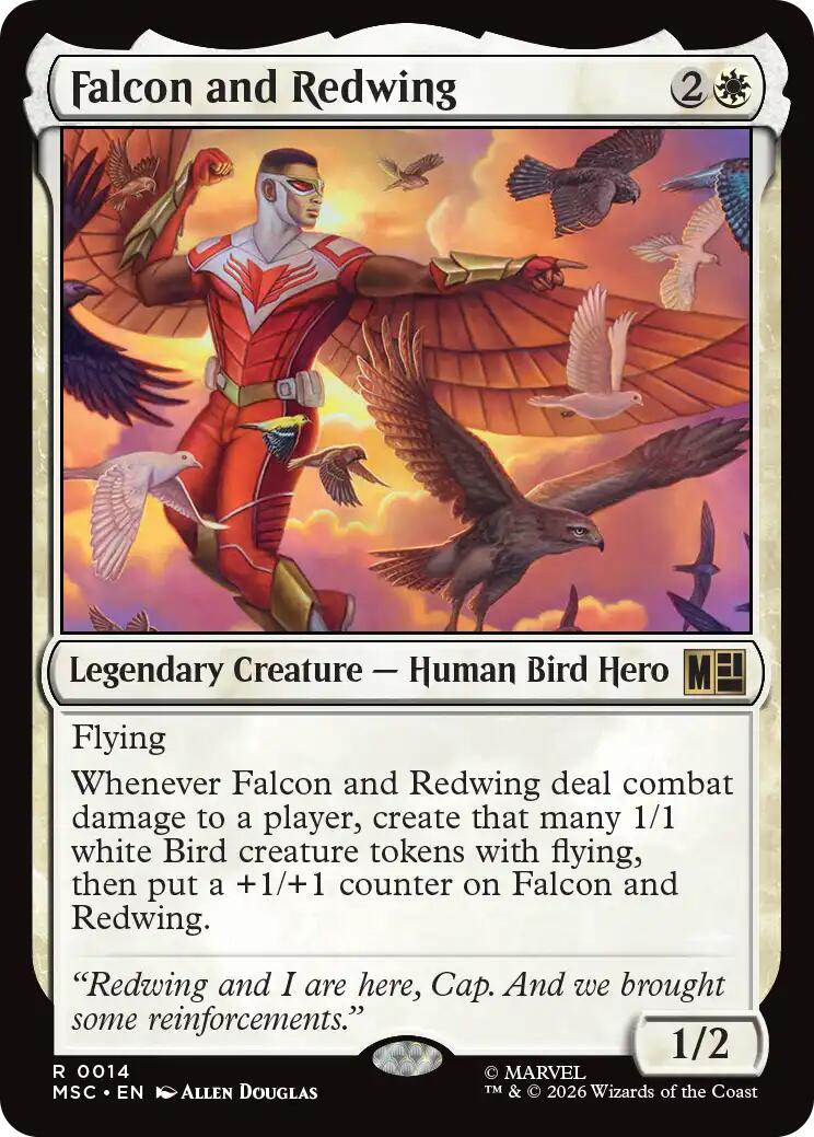 Falcon and Redwing (Surge Foil) [Marvel Super Heroes Commander] | Magic Magpie