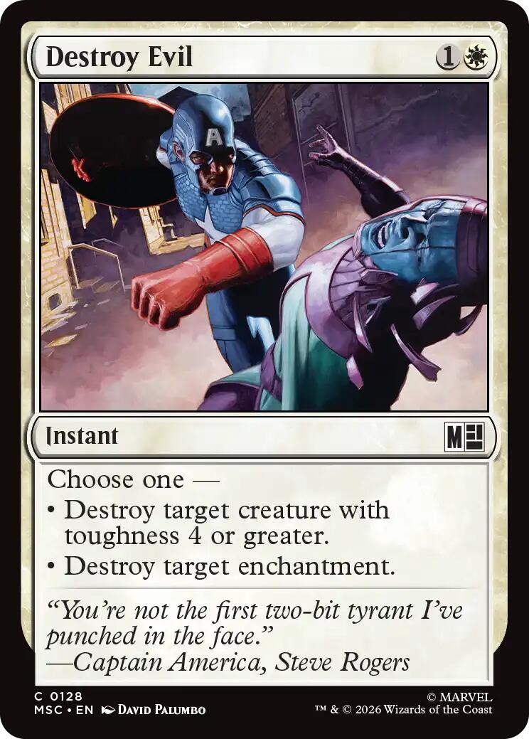 Destroy Evil (Surge Foil) [Marvel Super Heroes Commander] | Magic Magpie
