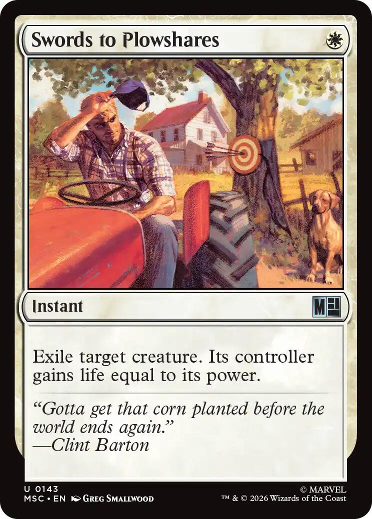Swords to Plowshares (Surge Foil) [Marvel Super Heroes Commander] | Magic Magpie