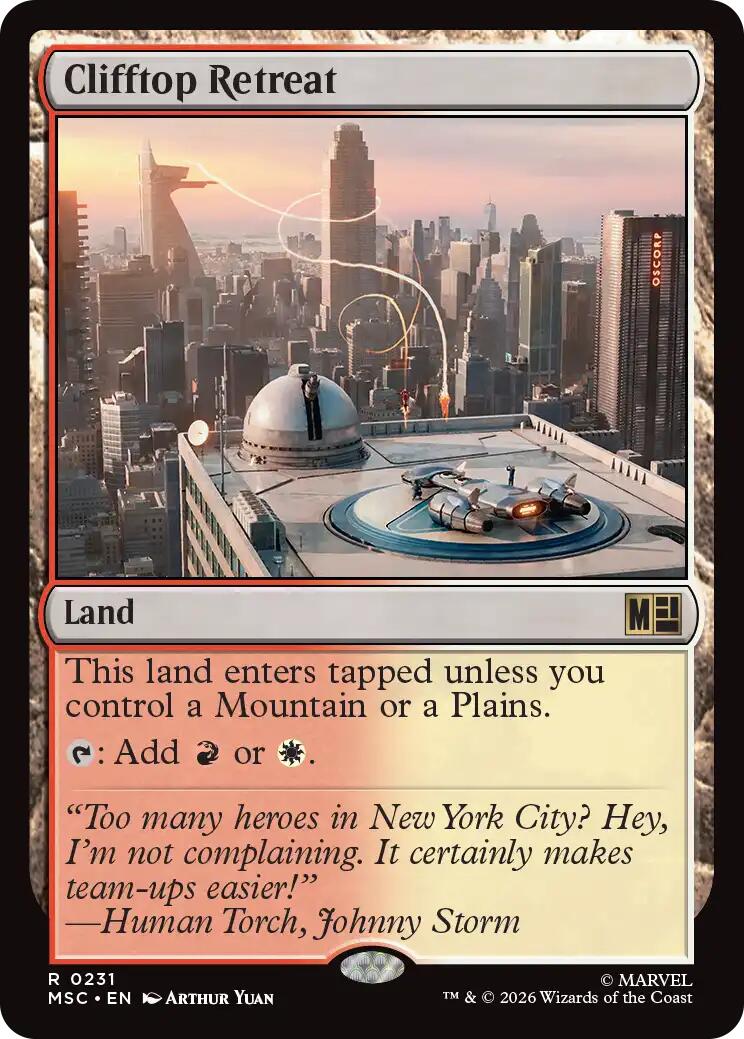 Clifftop Retreat (Surge Foil) [Marvel Super Heroes Commander] | Magic Magpie