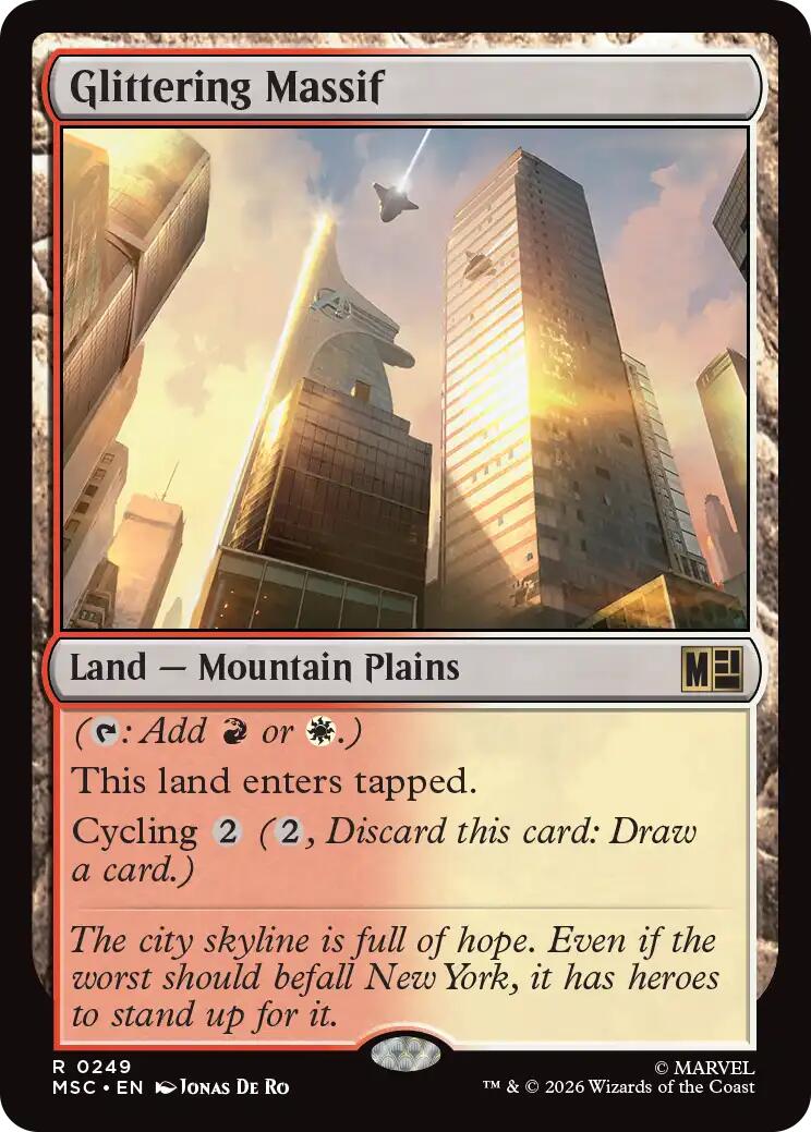 Glittering Massif (Surge Foil) [Marvel Super Heroes Commander] | Magic Magpie