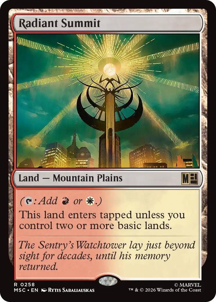 Radiant Summit (Surge Foil) [Marvel Super Heroes Commander] | Magic Magpie