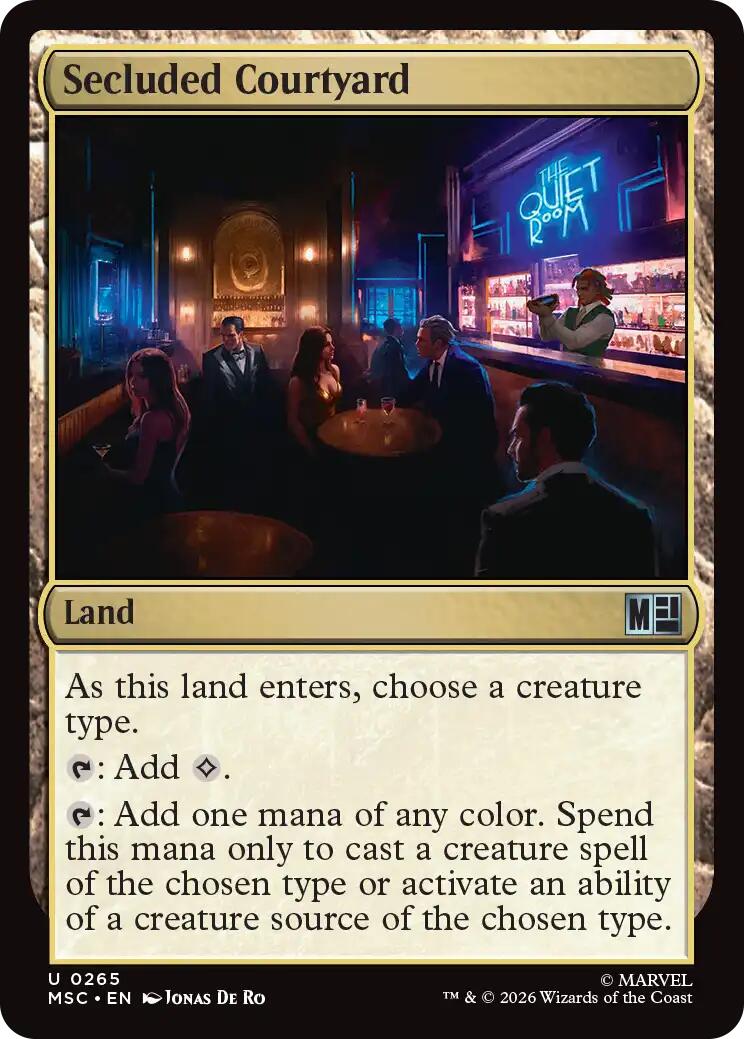 Secluded Courtyard (Surge Foil) [Marvel Super Heroes Commander] | Magic Magpie