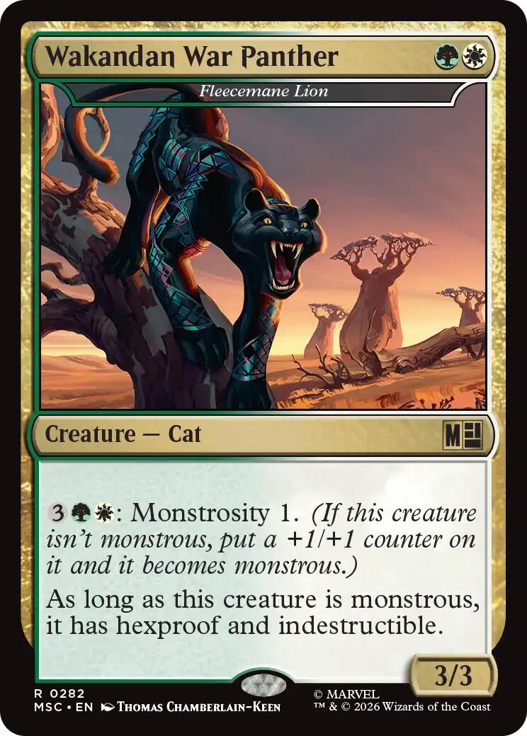 Wakandan War Panther - Fleecemane Lion (Surge Foil) [Marvel Super Heroes Commander] | Magic Magpie