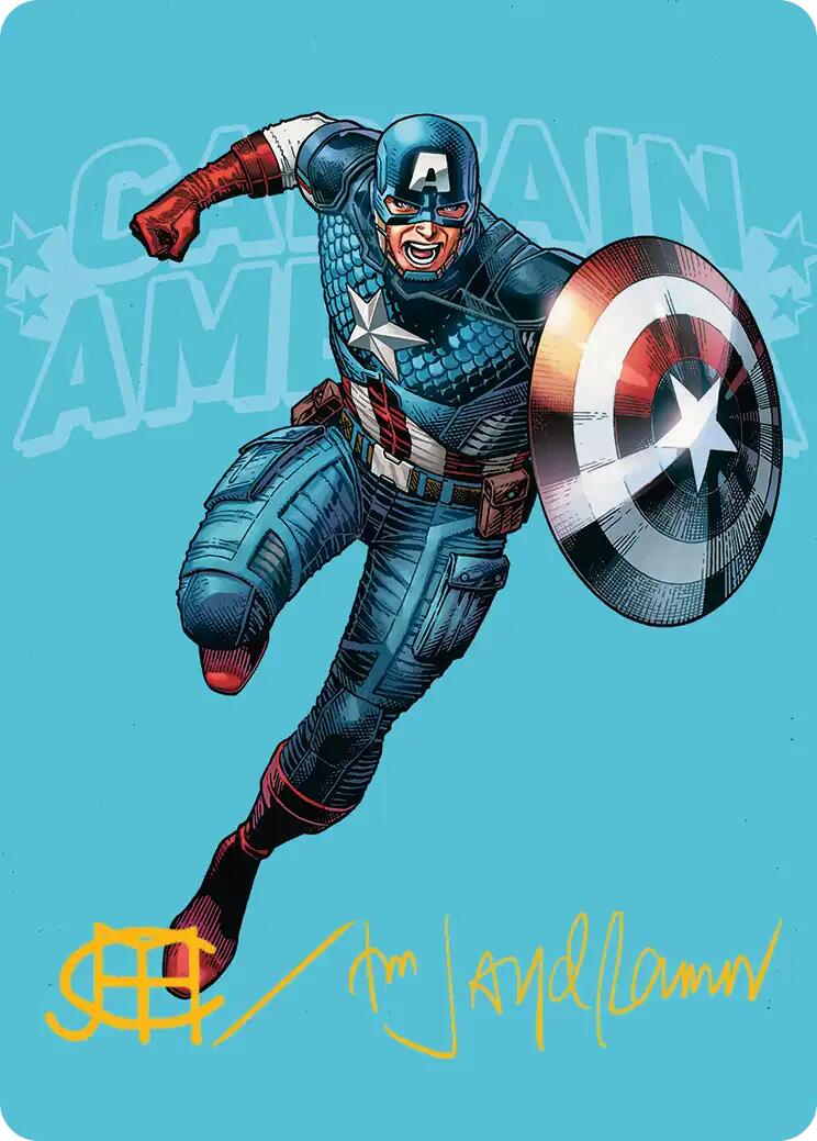 Captain America, Super-Soldier Art Card (Gold-Stamped Signature) [Marvel Super Heroes Art Series] | Magic Magpie