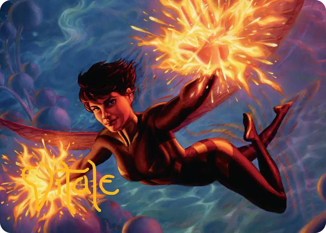 The Wasp, Winsome Avenger Art Card (Gold-Stamped Signature) [Marvel Super Heroes Art Series] | Magic Magpie