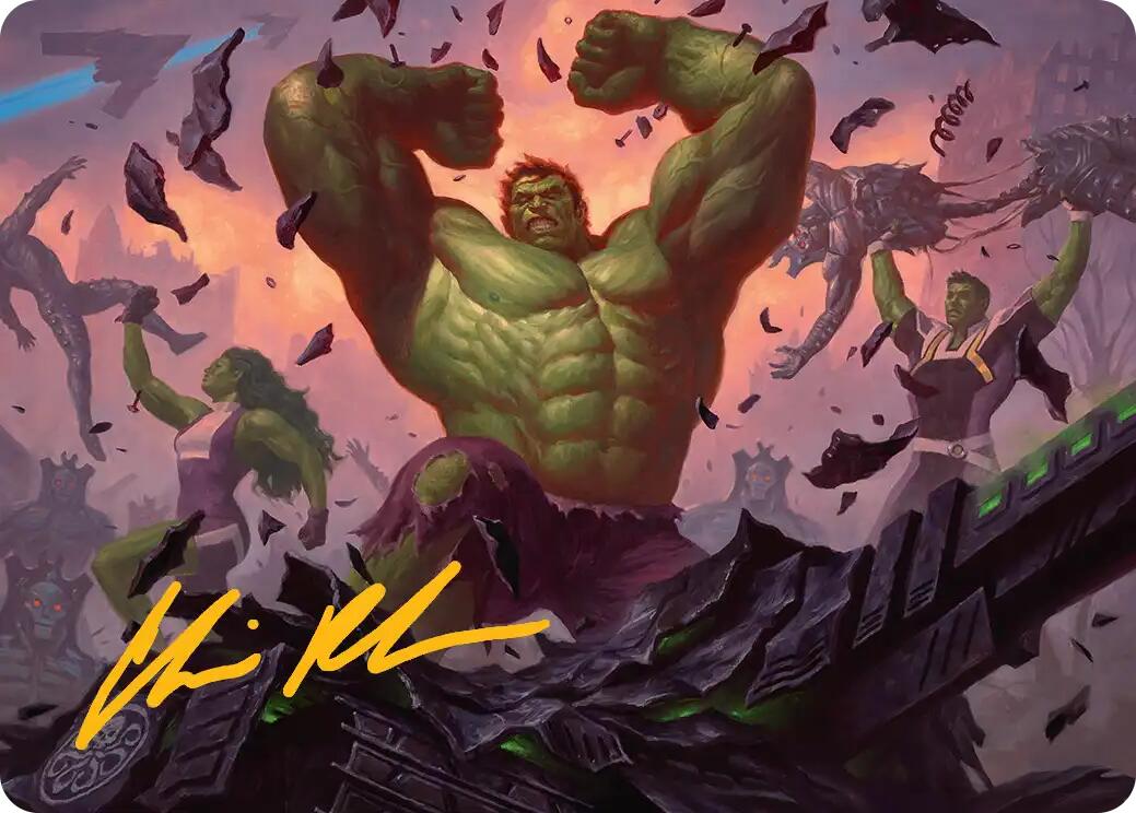 HULK SMASH! Art Card (Gold-Stamped Signature) [Marvel Super Heroes Art Series] | Magic Magpie