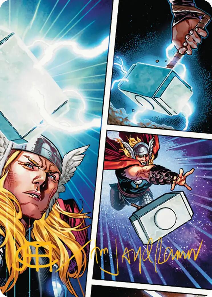 Mjolnir, Hammer of Thor Art Card (Gold-Stamped Signature) [Marvel Super Heroes Art Series] | Magic Magpie
