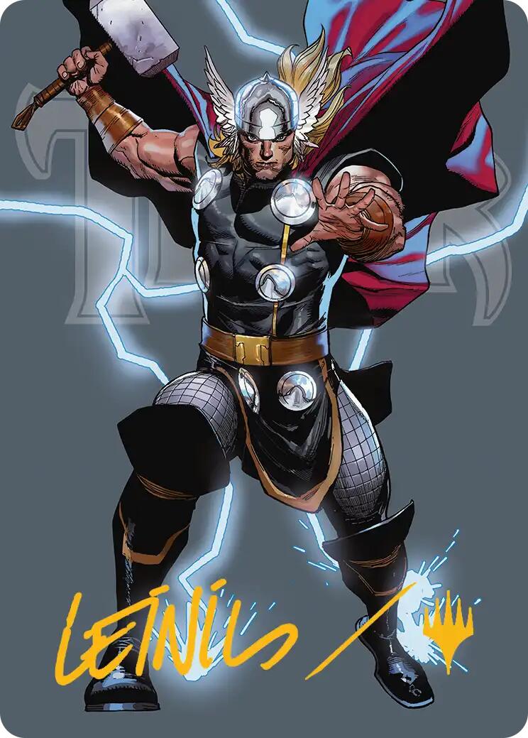 Thor, God of Thunder Art Card (Gold-Stamped Signature) [Marvel Super Heroes Art Series] | Magic Magpie