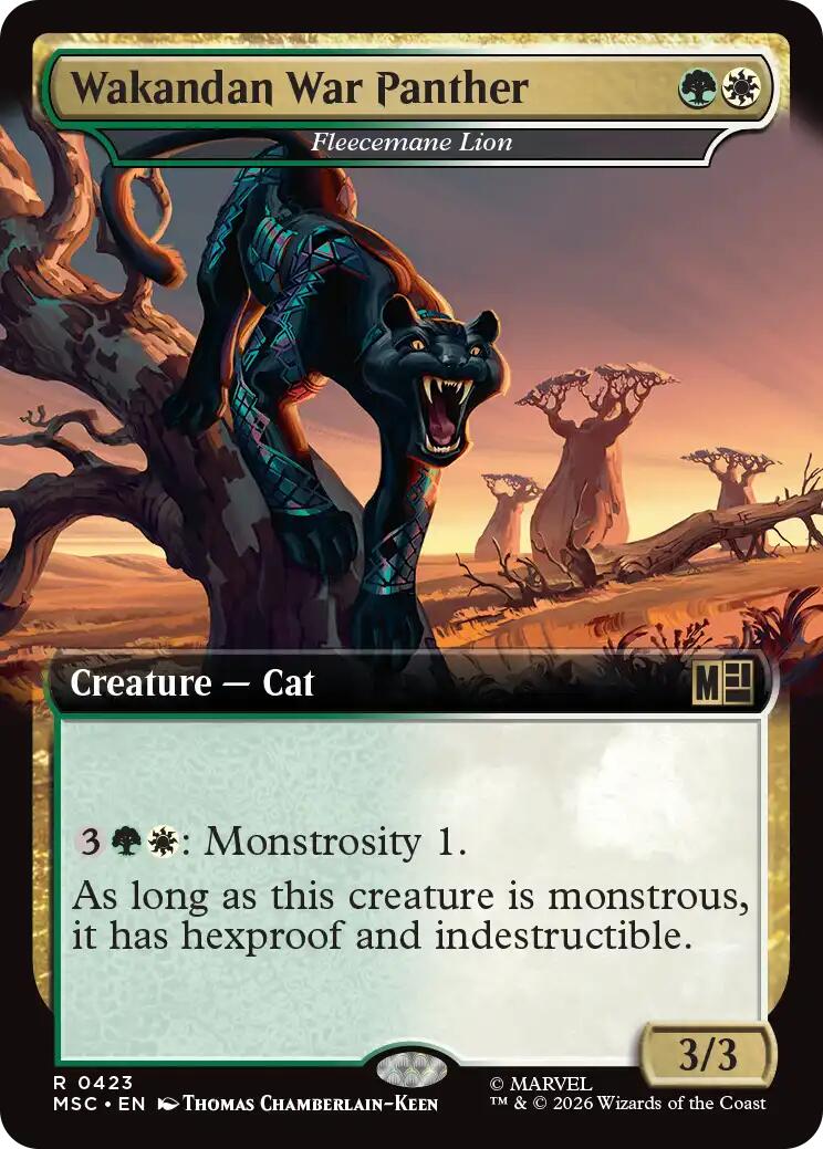Wakandan War Panther - Fleecemane Lion (Extended Art) [Marvel Super Heroes Commander] | Magic Magpie
