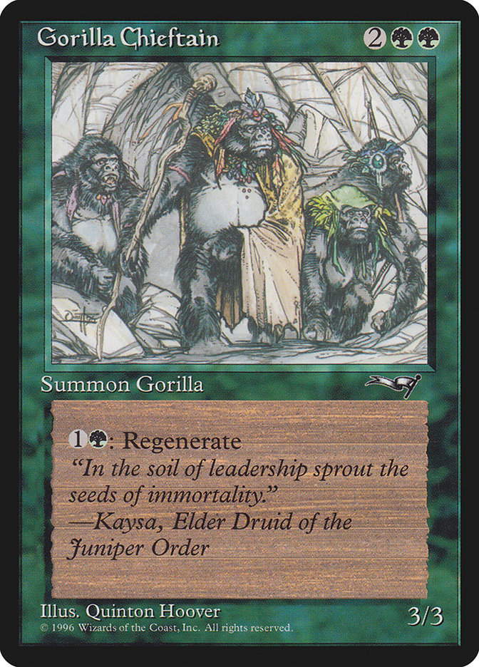 Gorilla Chieftain (Four Gorilla Art) [Alliances] | Magic Magpie
