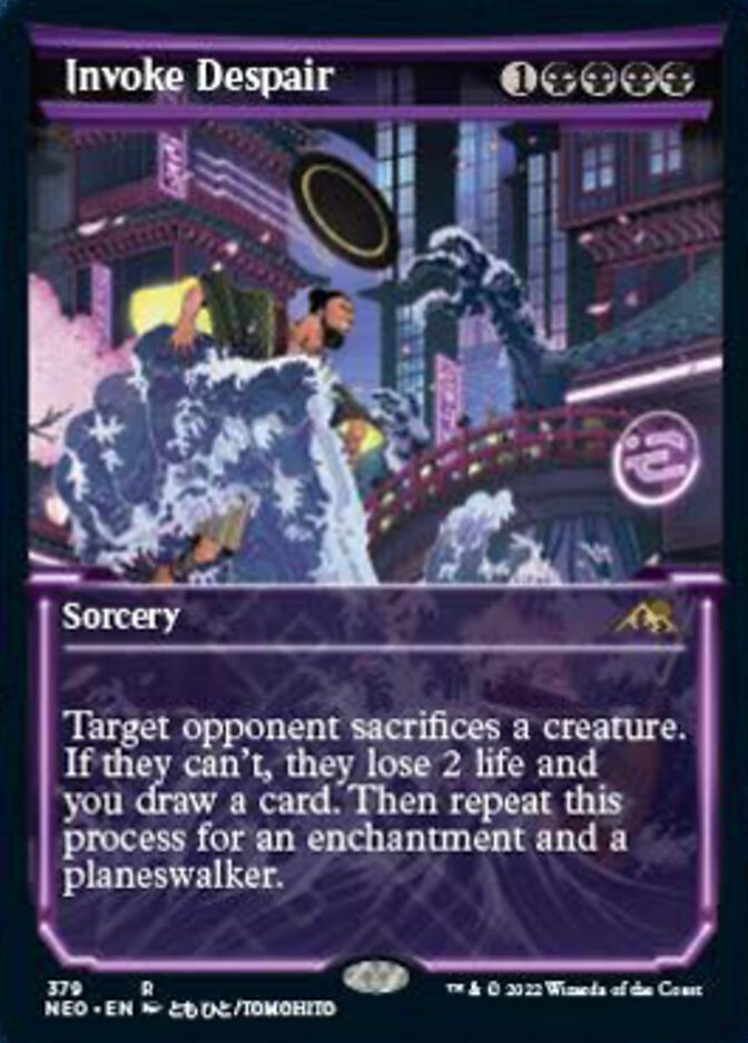 Invoke Despair (Showcase Soft Glow) [Kamigawa: Neon Dynasty] | Magic Magpie