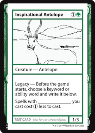 Inspirational Antelope (2021 Edition) [Mystery Booster Playtest Cards] | Magic Magpie