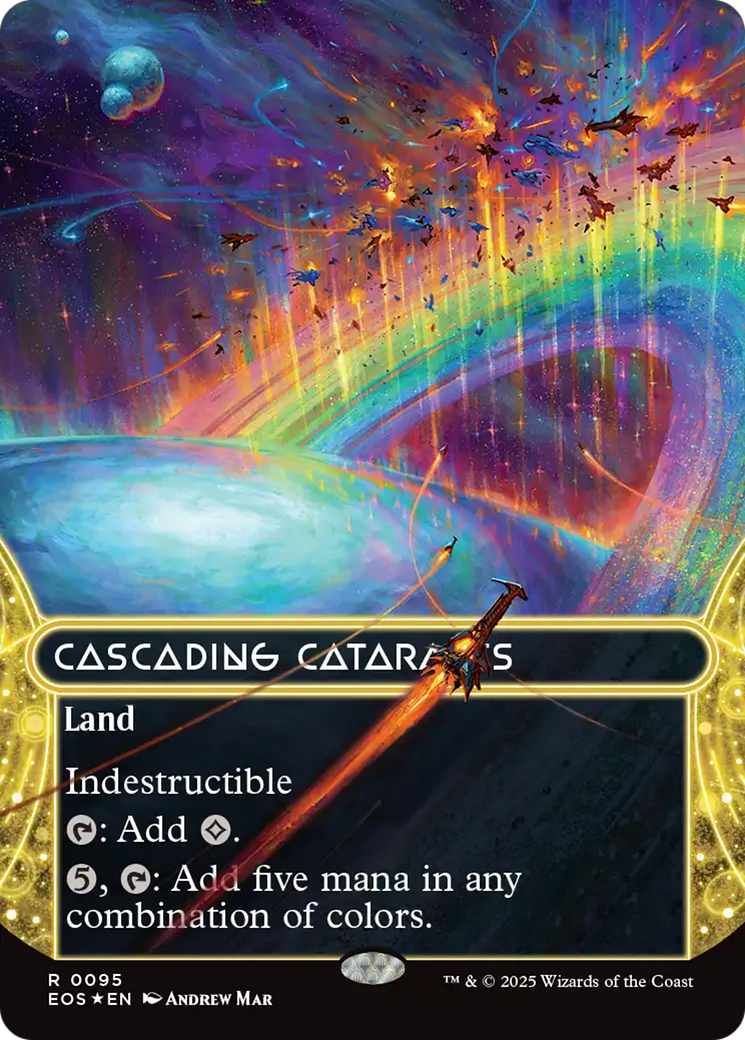 Cascading Cataracts (0095) (Borderless) (Galaxy Foil) [Edge of Eternities: Stellar Sights] | Magic Magpie