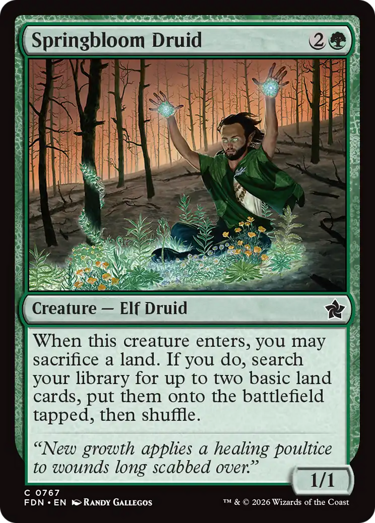Springbloom Druid (0767) [Foundations] | Magic Magpie