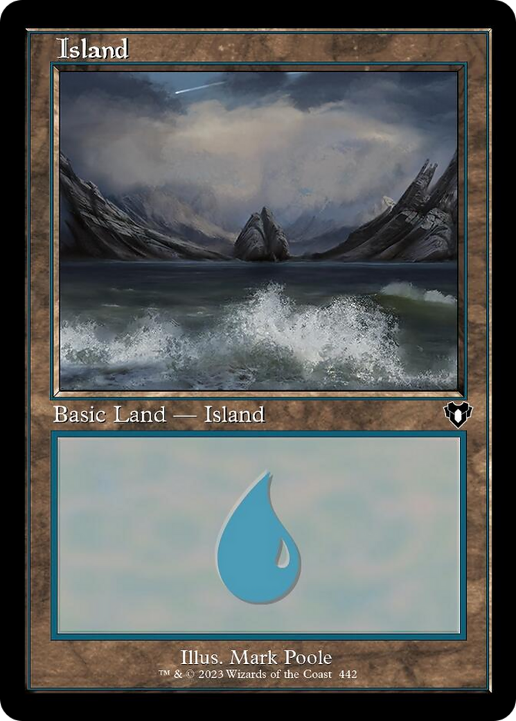 Island (442) (Retro) [Commander Masters] | Magic Magpie