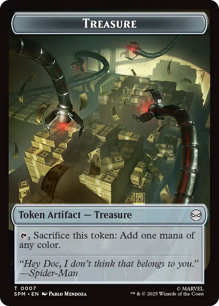 Human Citizen // Treasure Double-Sided Token [Marvel's Spider-Man Tokens] | Magic Magpie