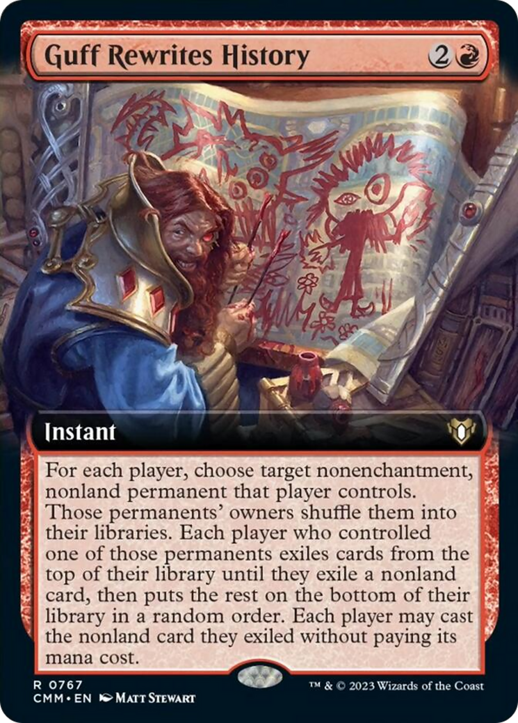 Guff Rewrites History (Extended Art) [Commander Masters] | Magic Magpie