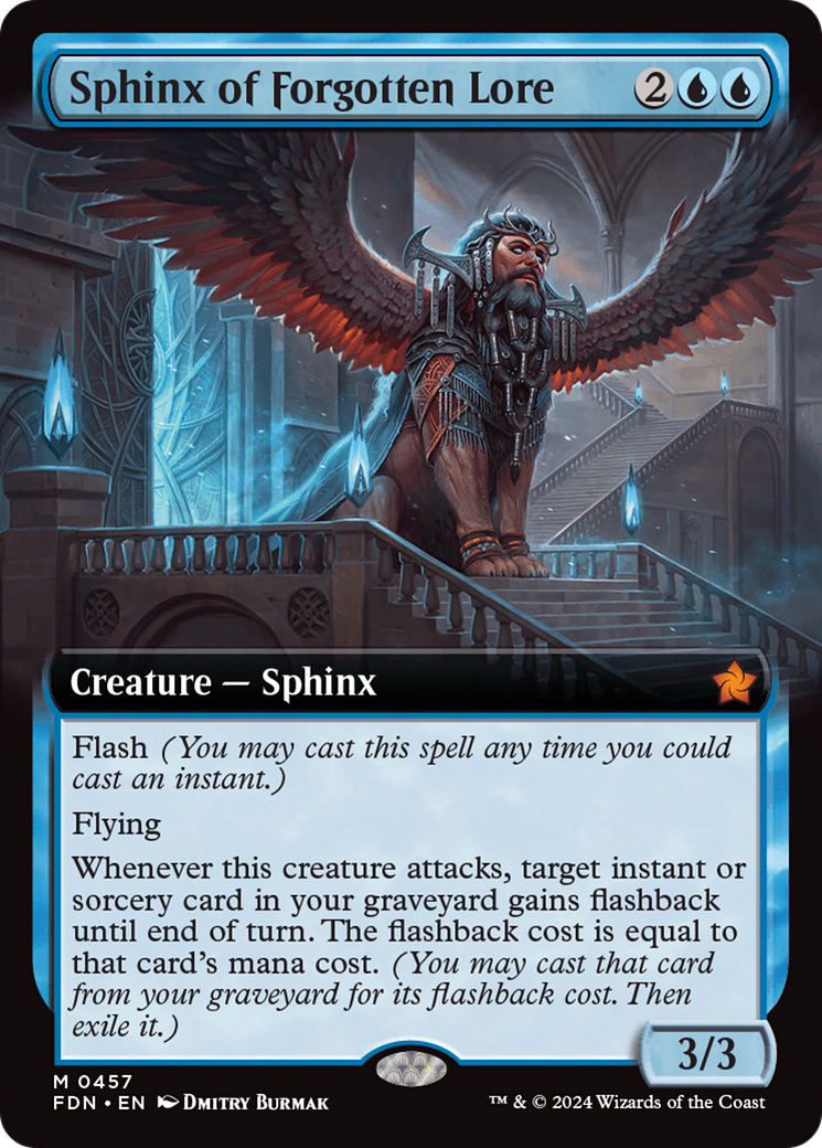 Sphinx of Forgotten Lore (Extended Art) [Foundations] | Magic Magpie