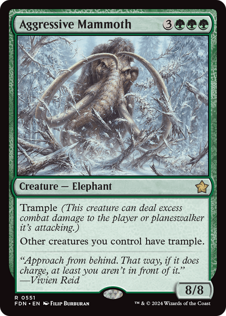 Aggressive Mammoth [Foundations] | Magic Magpie