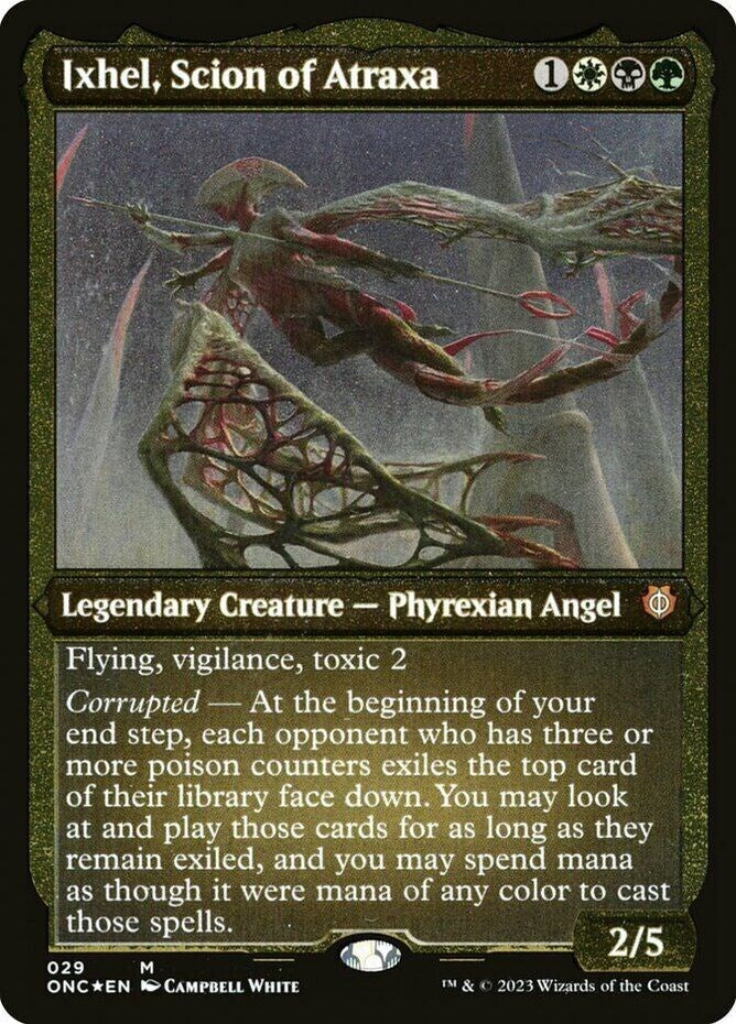 Ixhel, Scion of Atraxa (Foil Etched) (Display Commander) [Phyrexia: All Will Be One Commander] | Magic Magpie