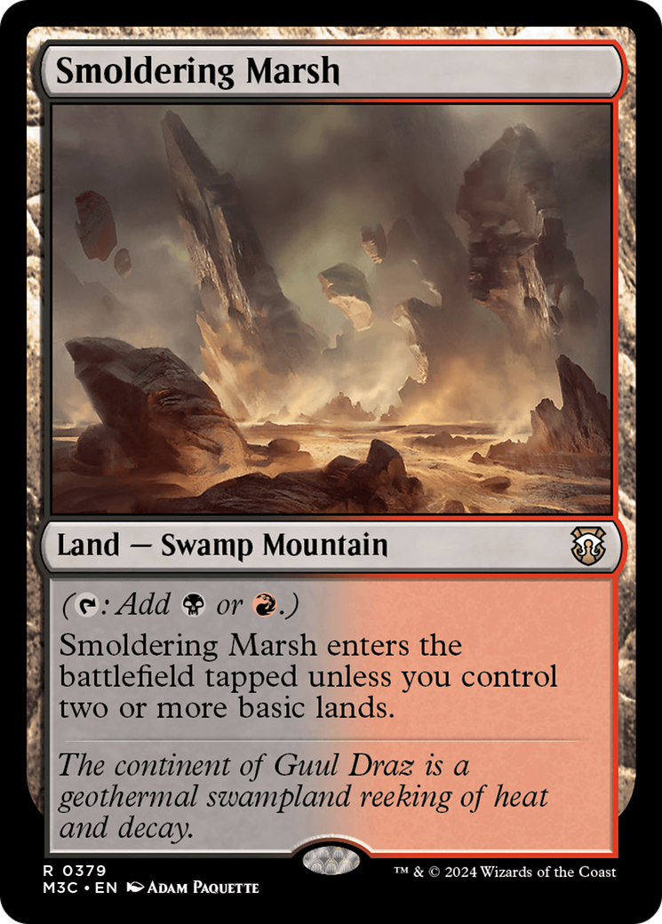 Smoldering Marsh (Ripple Foil) [Modern Horizons 3 Commander] | Magic Magpie