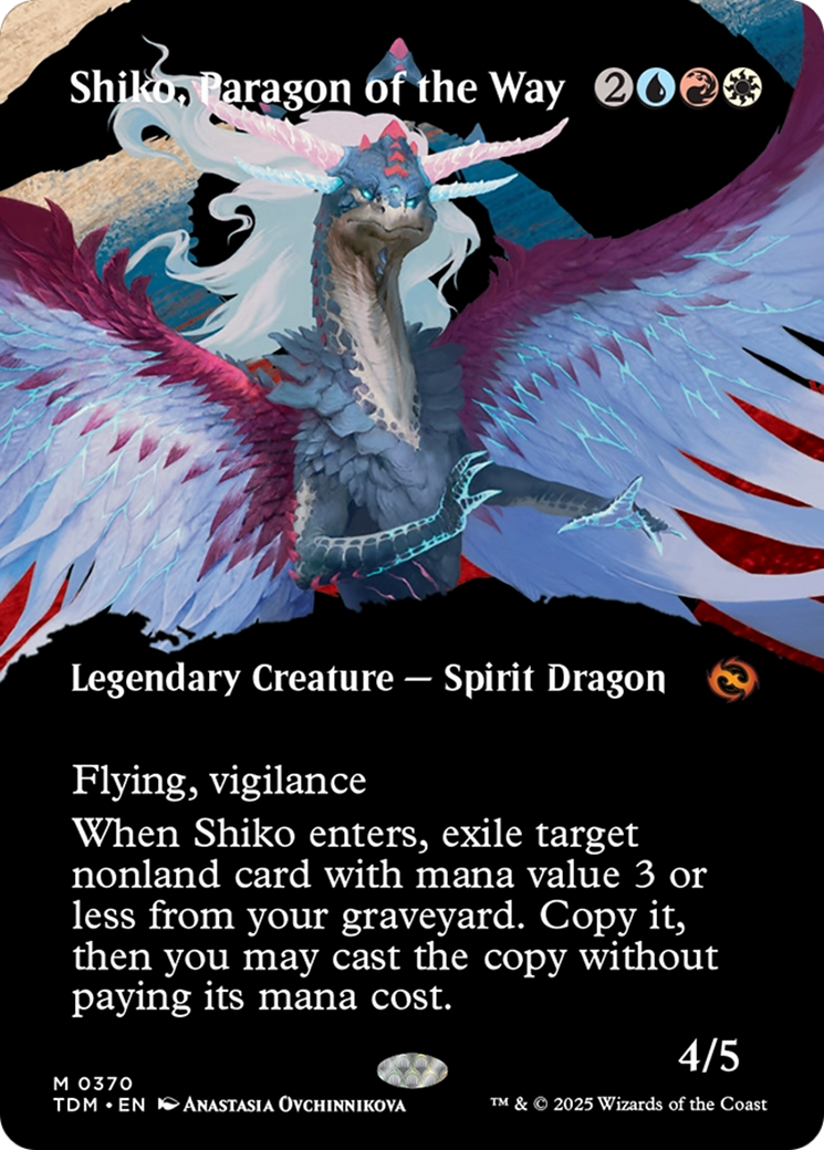 Shiko, Paragon of the Way (Borderless) [Tarkir: Dragonstorm] | Magic Magpie