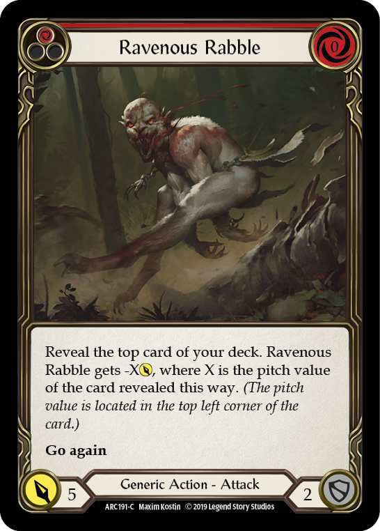 Ravenous Rabble (Red) [ARC191-C] (Arcane Rising)  1st Edition Normal | Magic Magpie